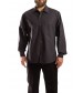 Long sleeve industrial shirt, button closure, gripper at collar