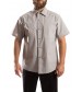 Short Sleeve Industrial shirt, button closure, gripper at collar