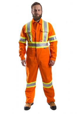 Hi Visibility triple trim 4" F.R. Coverall