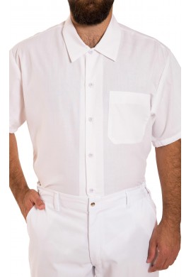 Short sleeve Cook shirt, button closure