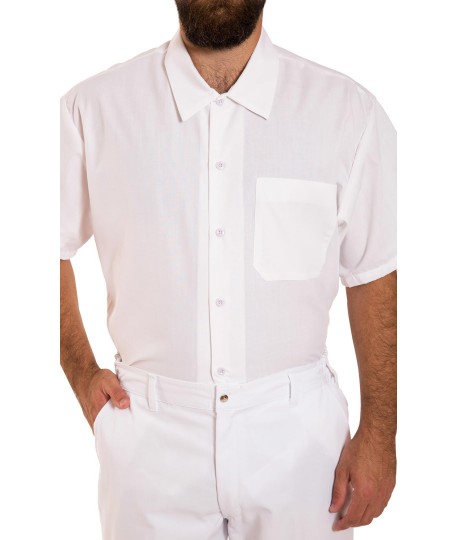 Short sleeve Cook shirt, button closure