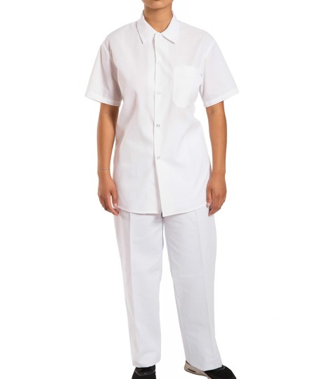 Cook short shirt sleeve, gripper closure
