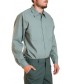 Long sleeve industrial shirt, button closure, gripper at collar