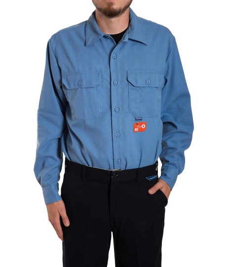 Chemise à manches longues ignifuge intrinsèque